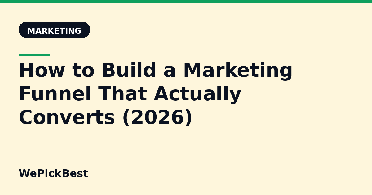 How to Build a Marketing Funnel That Actually Converts (2026)