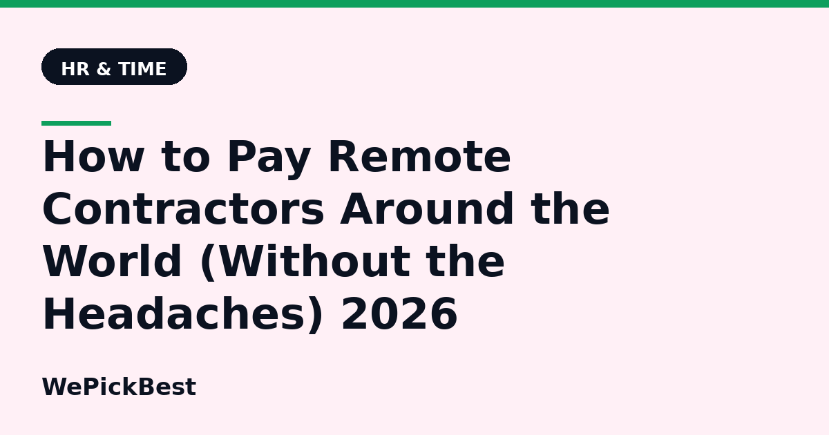 How to Pay Remote Contractors Around the World (Without the Headaches) 2026